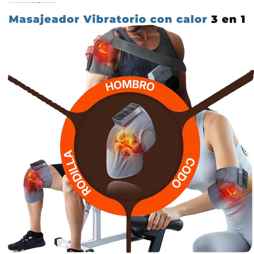 Rodillera Vibratoria Térmica 3 en 1