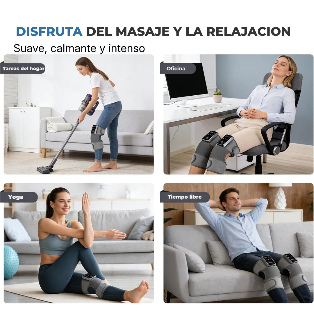 Rodillera Vibratoria Térmica 3 en 1