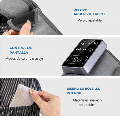 Rodillera Vibratoria Térmica 3 en 1